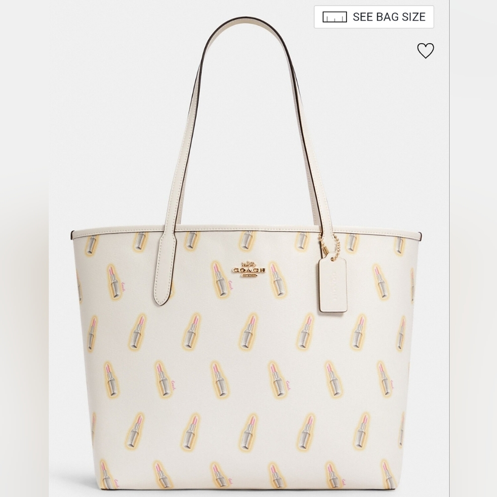 Coach tote w/ free matching silk scarf